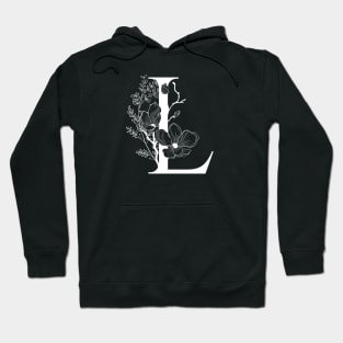 Letter L Monogram - Floral Initial Hoodie